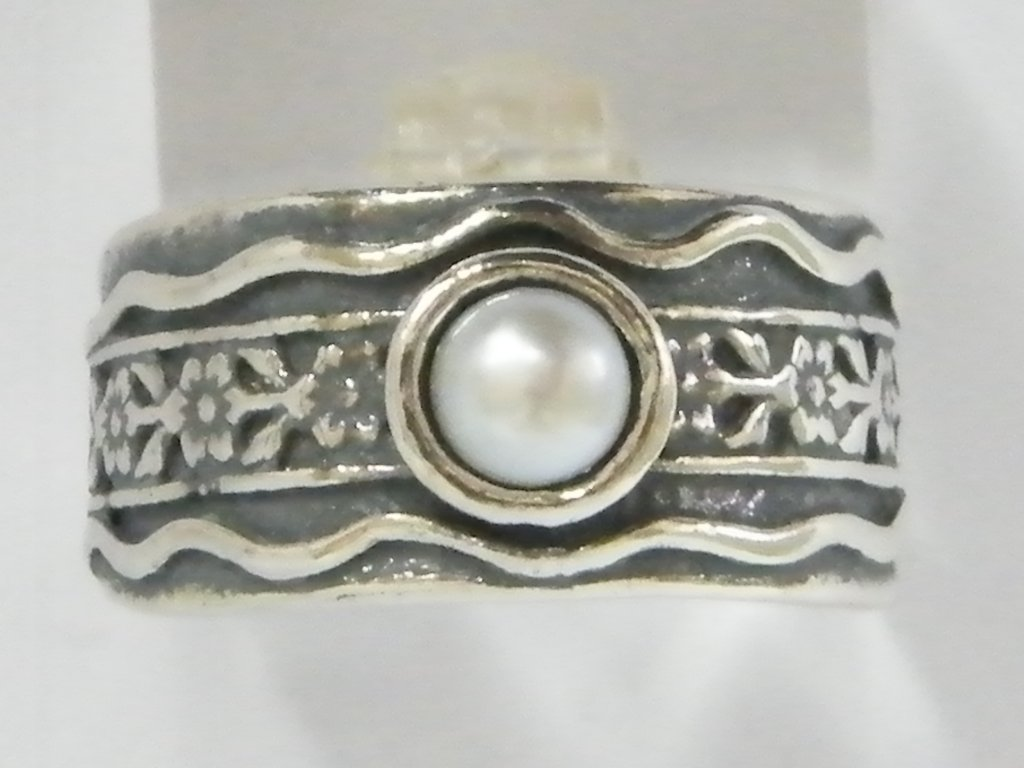 Кольцо серебро 925* R1302/1570 Жемчуг культ. 17,5 р 6,34 гр по заказу ЮК Серебро Израиль