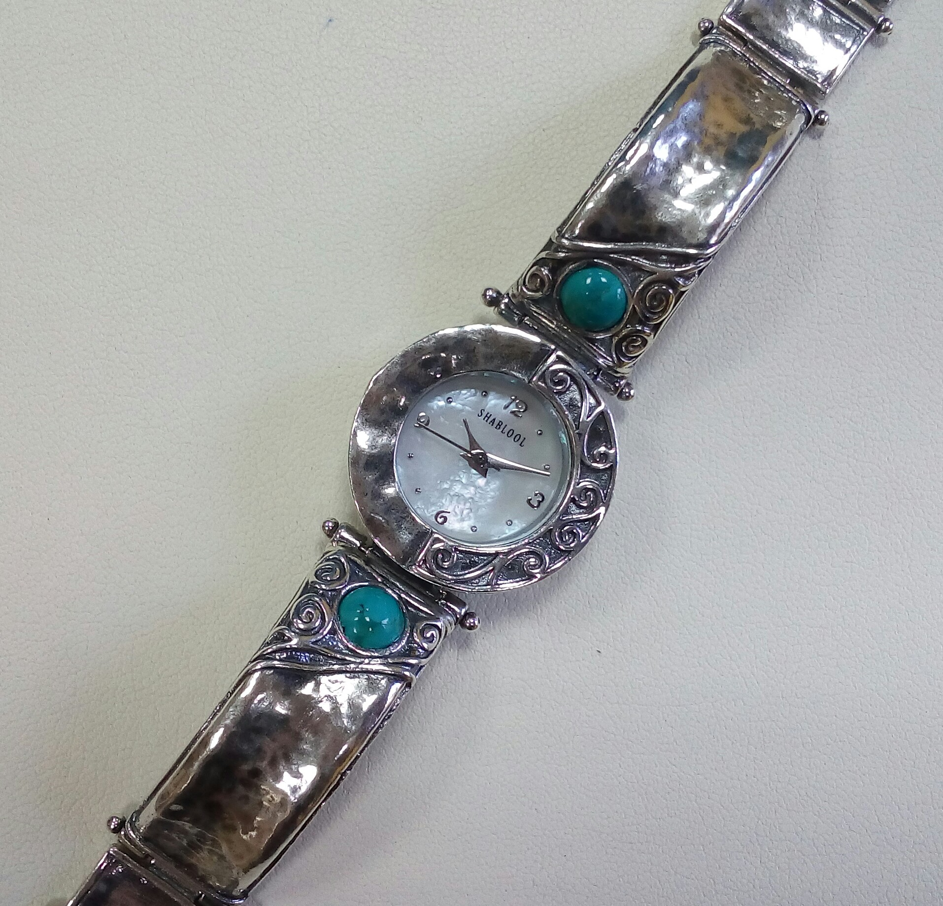 Часы серебро 925* W52/7800  Бирюза 36,85 гр 18 см  по заказу ЮК Серебро Израиль
