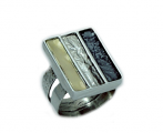 Кольцо серебро 925*/золото R2100А/2870 б/к 17р 9,33гр по заказу Тайна серебра Израиль
