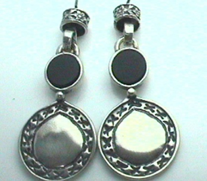 Серьги серебро 925* Е1839/2800 Оникс 6,7 гр по заказу Тайна серебра Израиль